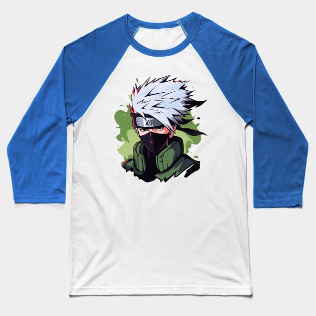 kakashi Baseball T-Shirt by sample the dragon